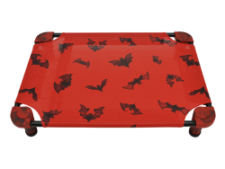 Seasonal Bat printed Cot w/FREE Grippers & Plugs! (pictured Red Marble legs, Black frame)